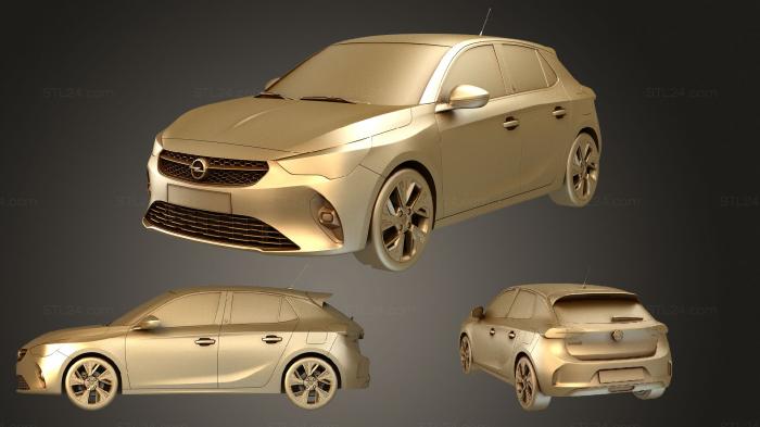 Автомобили и транспорт (Opel Corsa e 2020, CARS_2915) 3D модель для ЧПУ станка